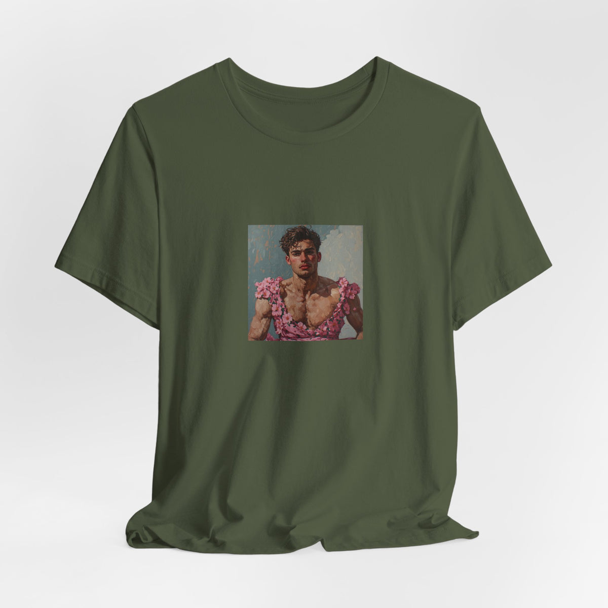 Man In Pink Dress T-shirt