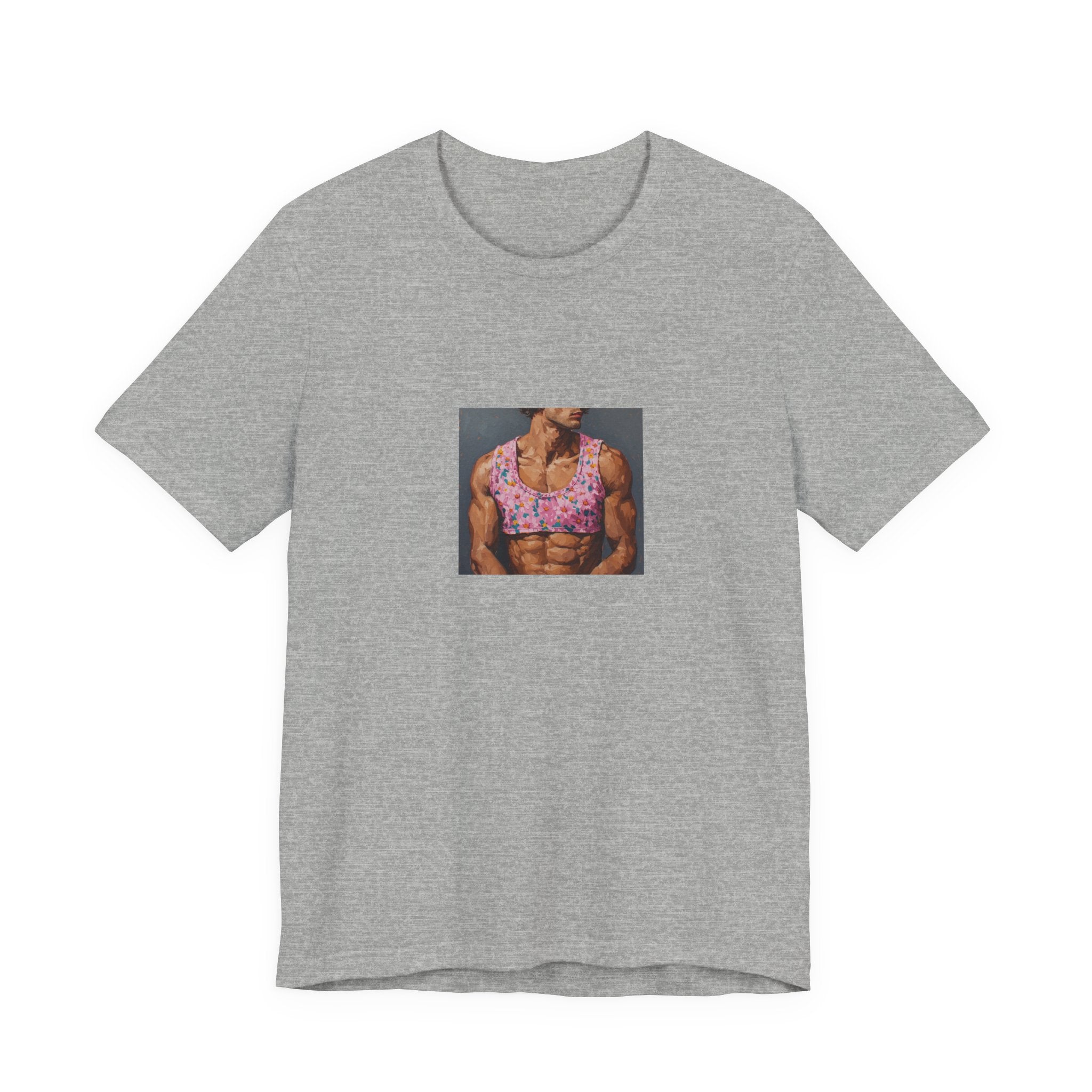 Pink Crop-Top Print T-shirt