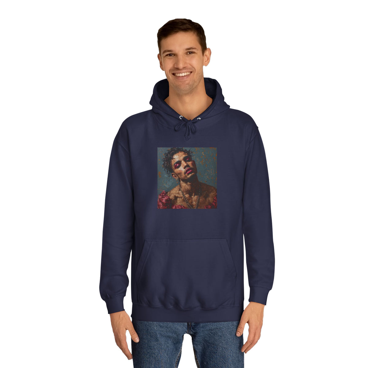 Man w/ Pink Eye Shadow Hoodie