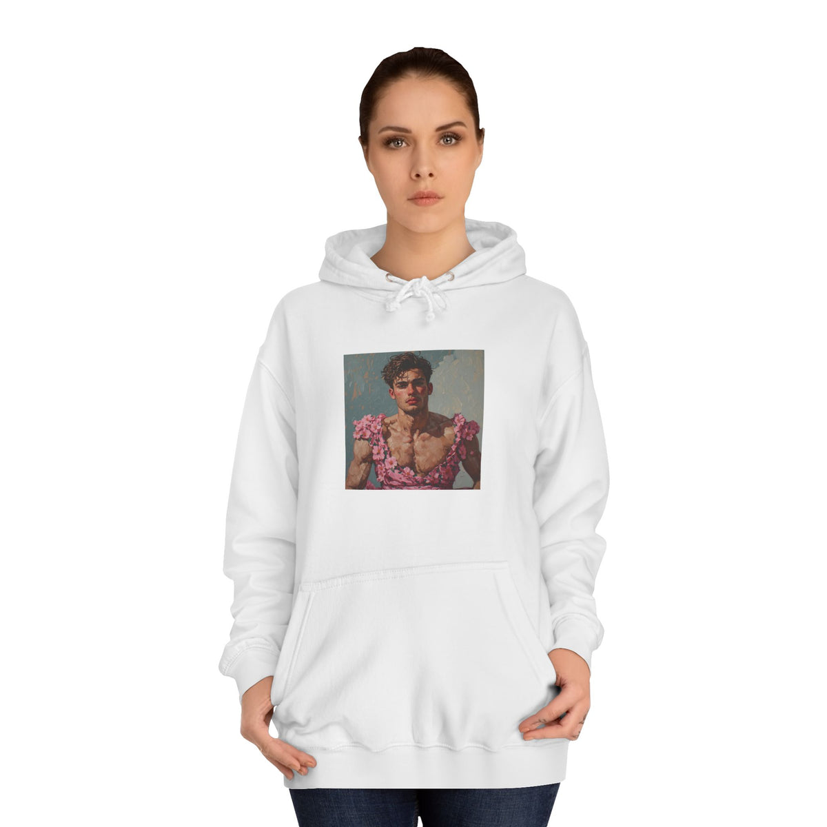 Man In Pink Dress Hoodie