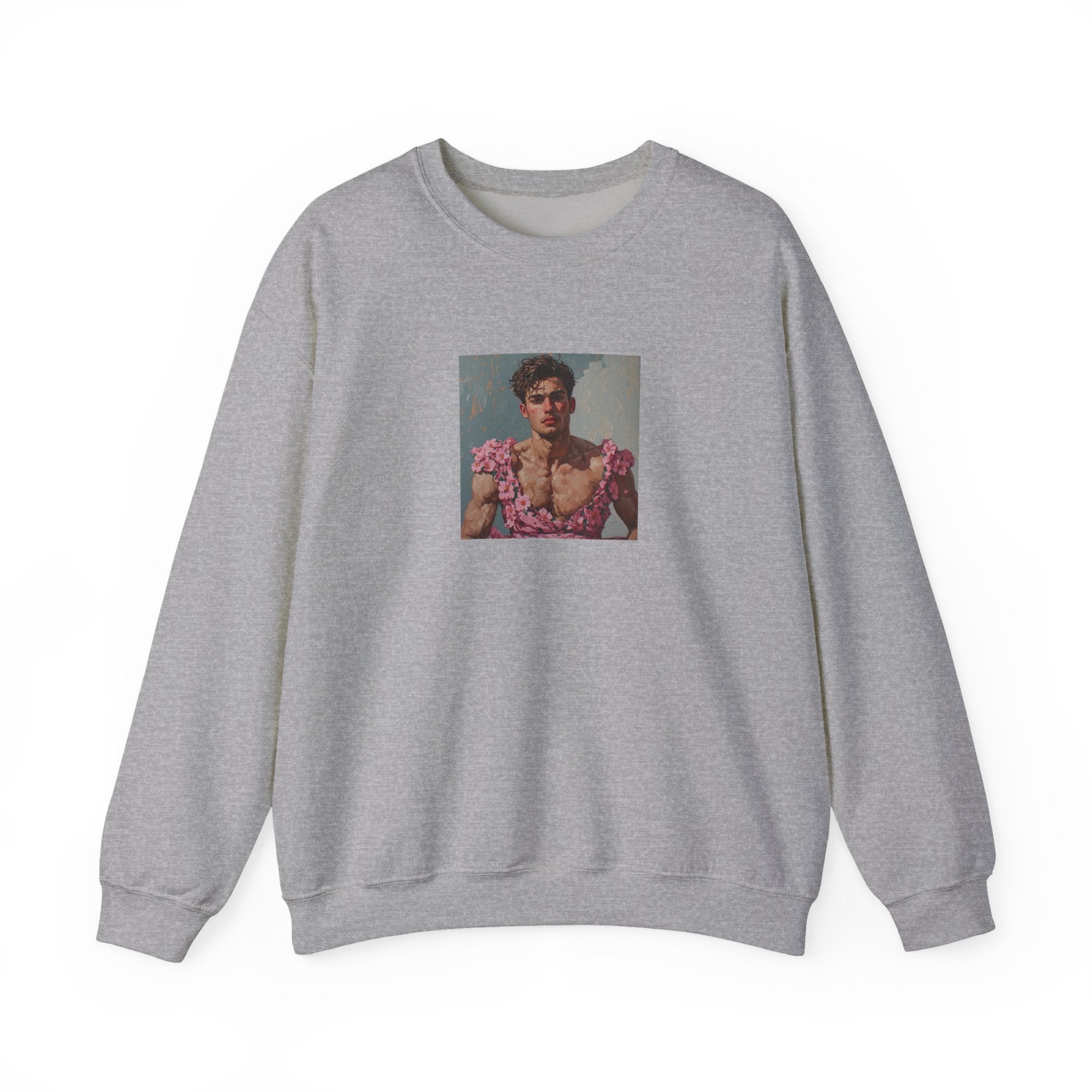 Man In Pink Dress Crewneck Sweatshirt