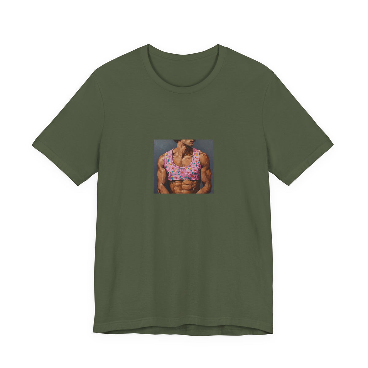Man w/ Pink Crop Top T-shirt