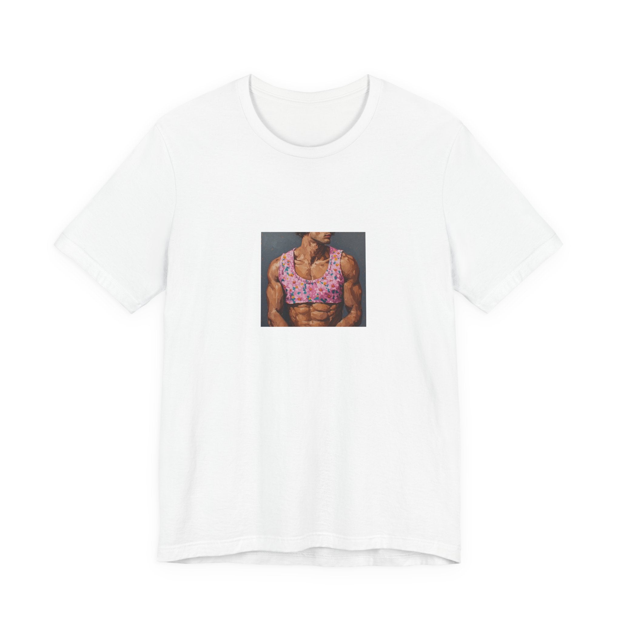 Pink Crop-Top Print T-shirt