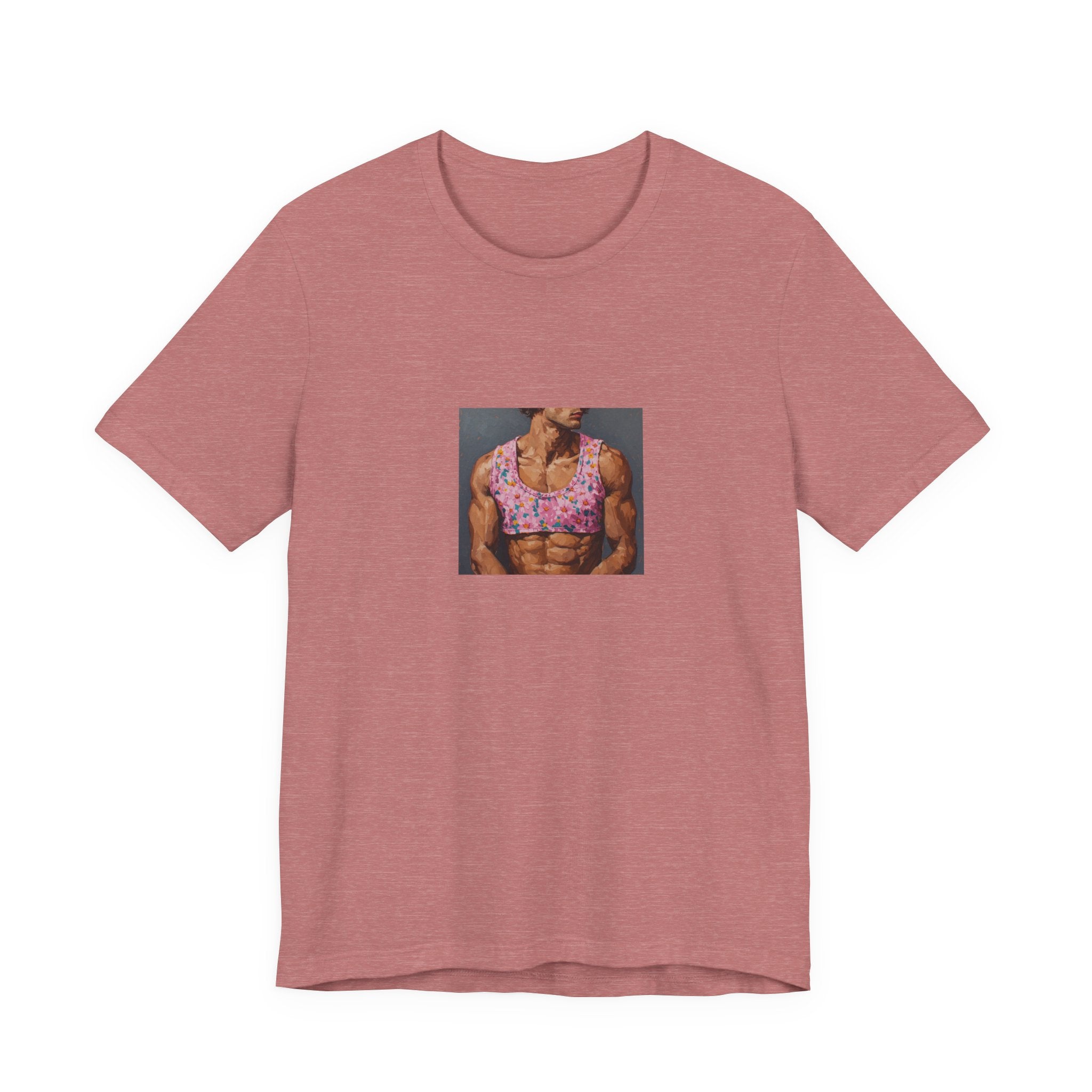 Pink Crop-Top Print T-shirt
