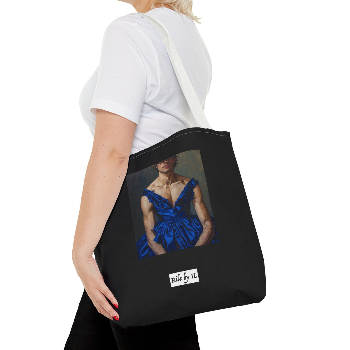 Man In Blue Dress Tote Bag