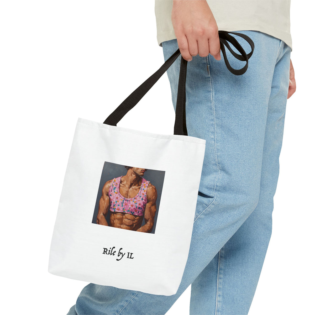 Man In Pink Crop TopTote Bag