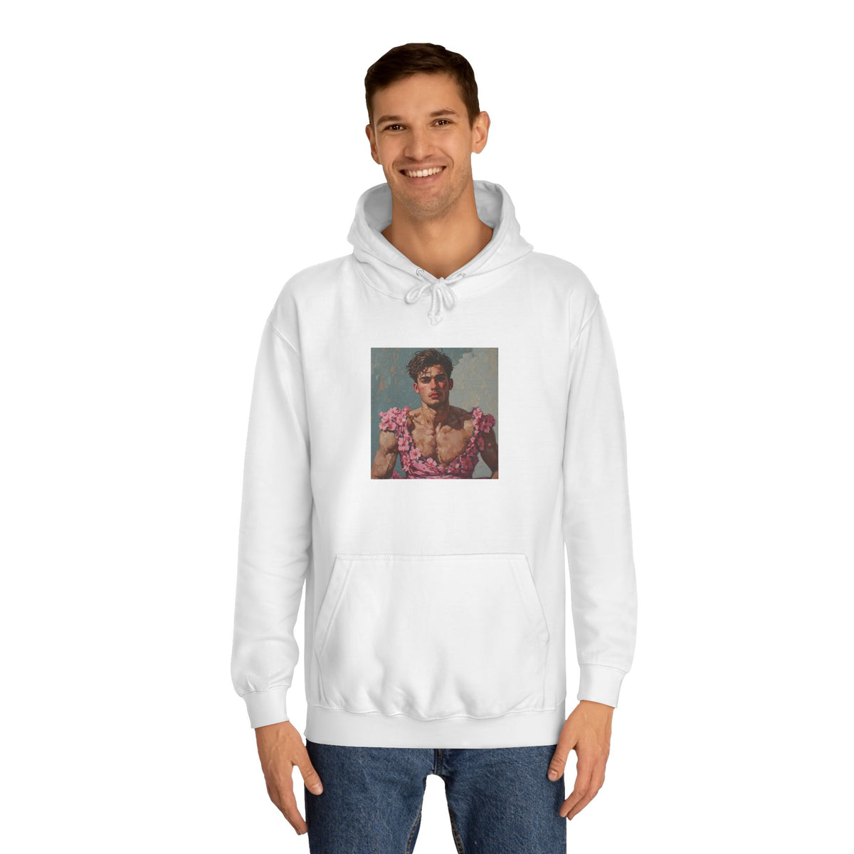 Man In Pink Dress Hoodie