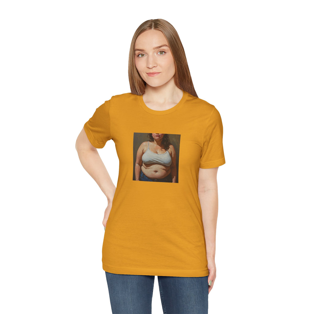 Woman In Jeans T-Shirt