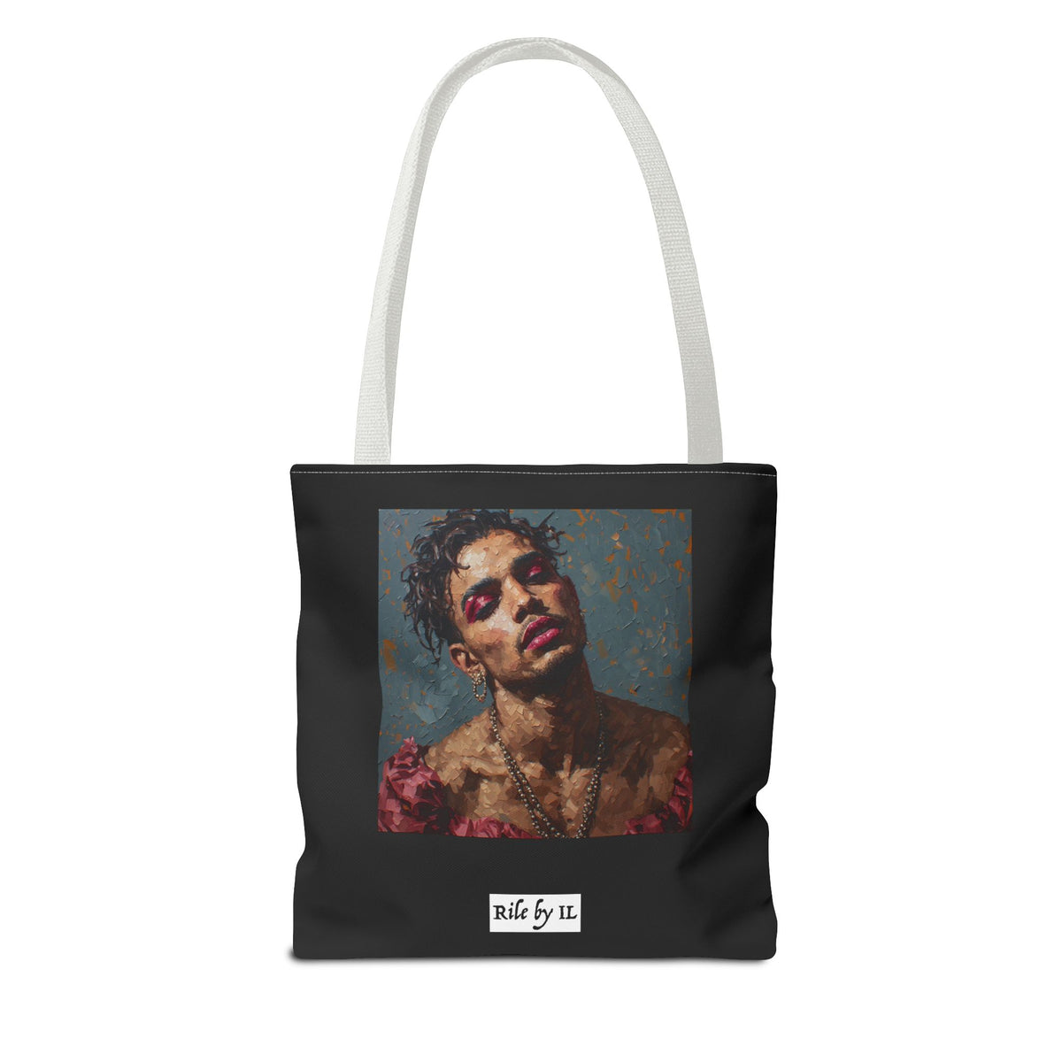 Man w/ Pink Eyeshadow Tote Bag