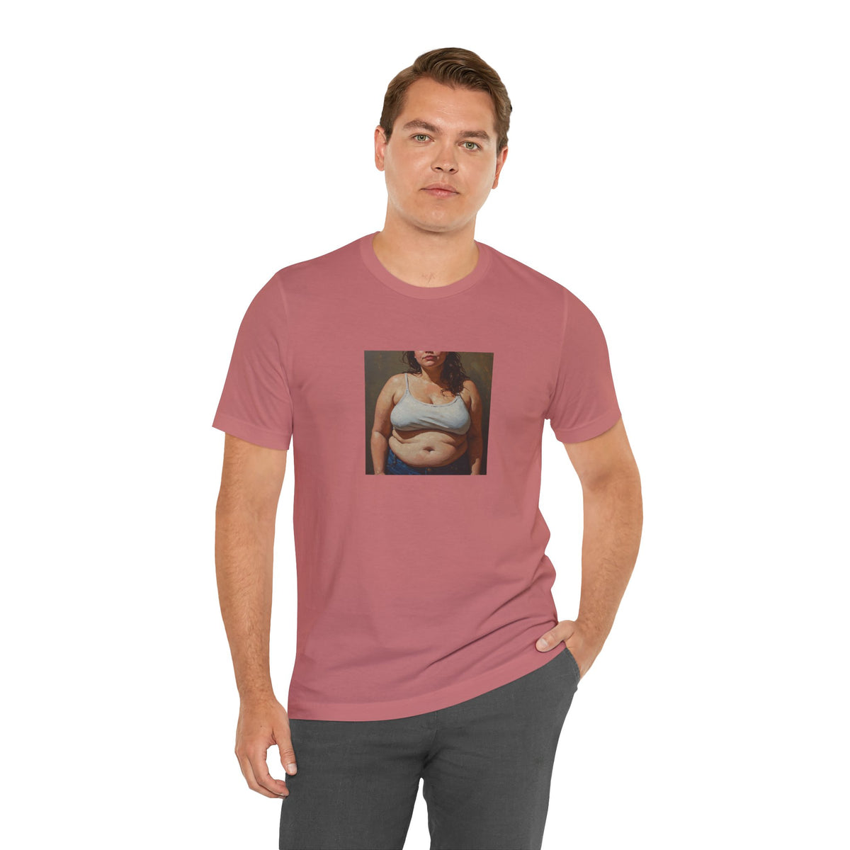 Woman In Jeans T-Shirt