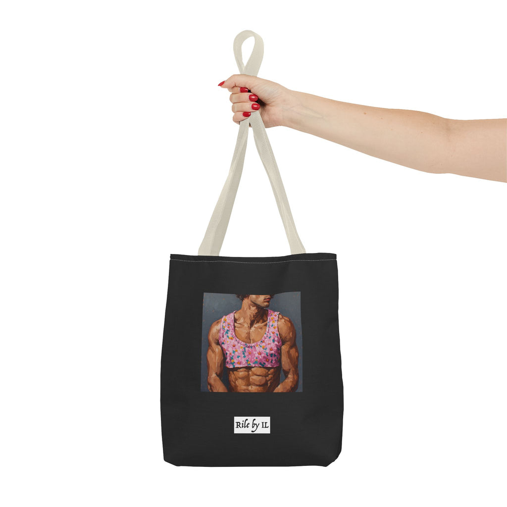Man In Pink Crop Top Tote Bag