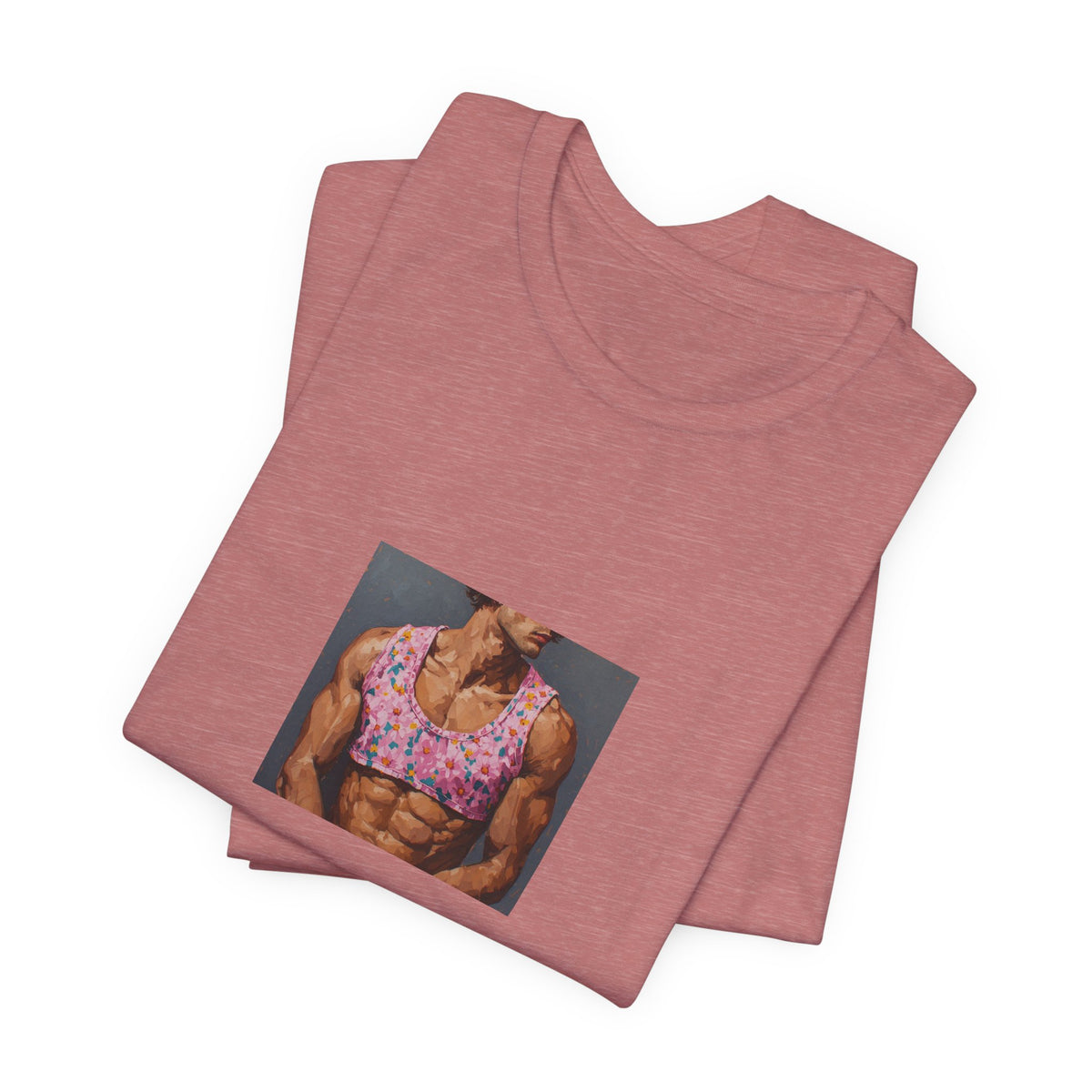 Man w/ Pink Crop Top T-shirt