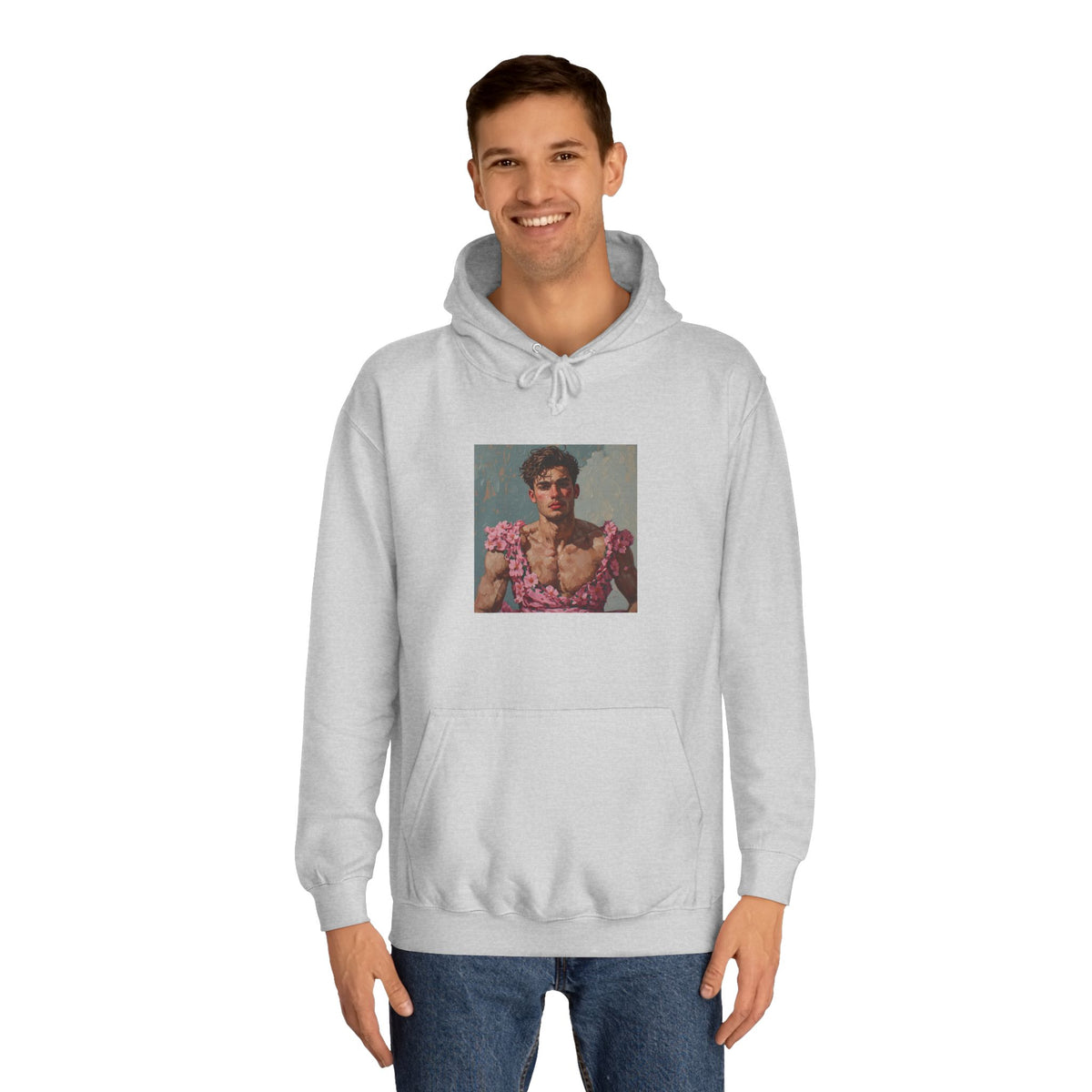 Man In Pink Dress Hoodie