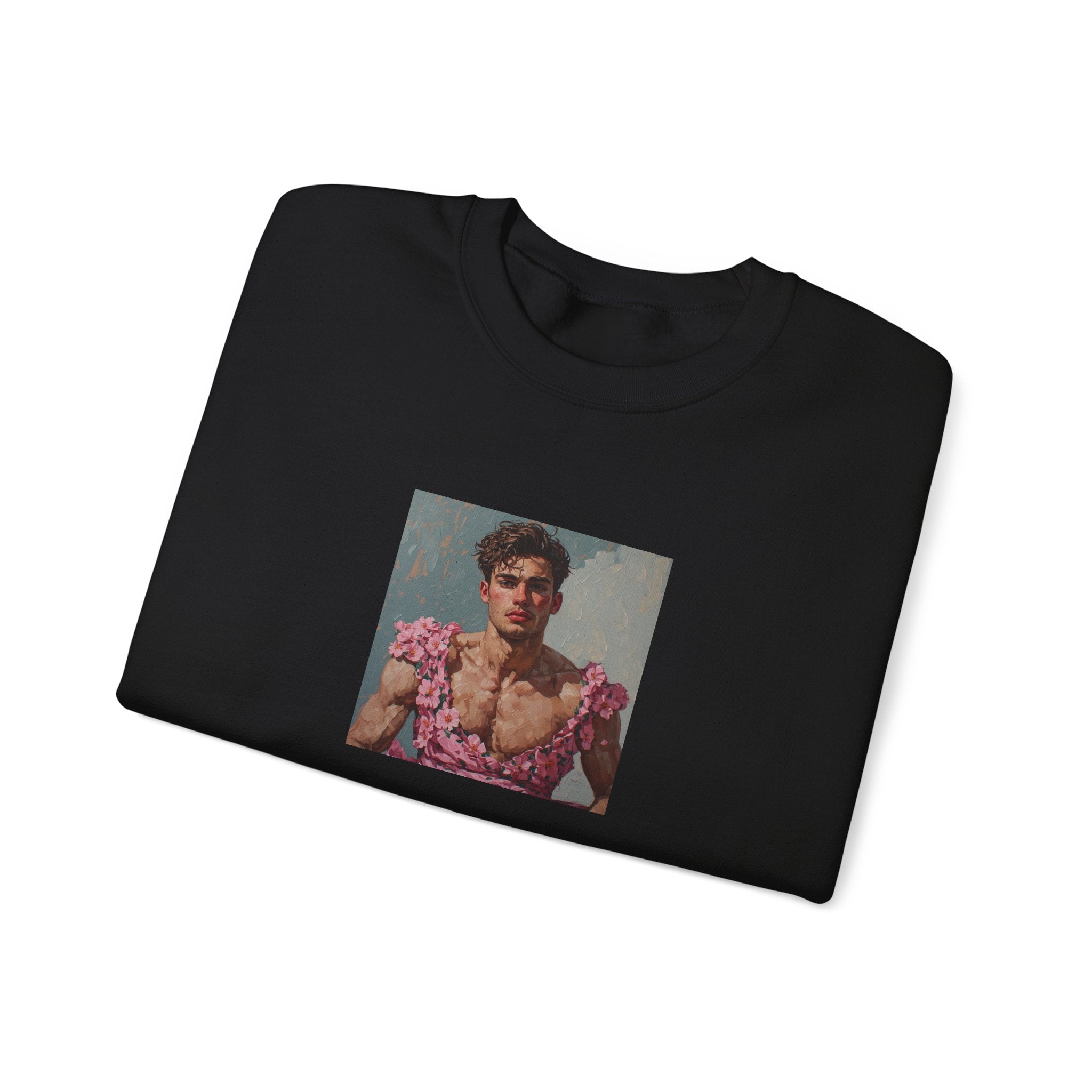 Man In Pink Dress Crewneck Sweatshirt