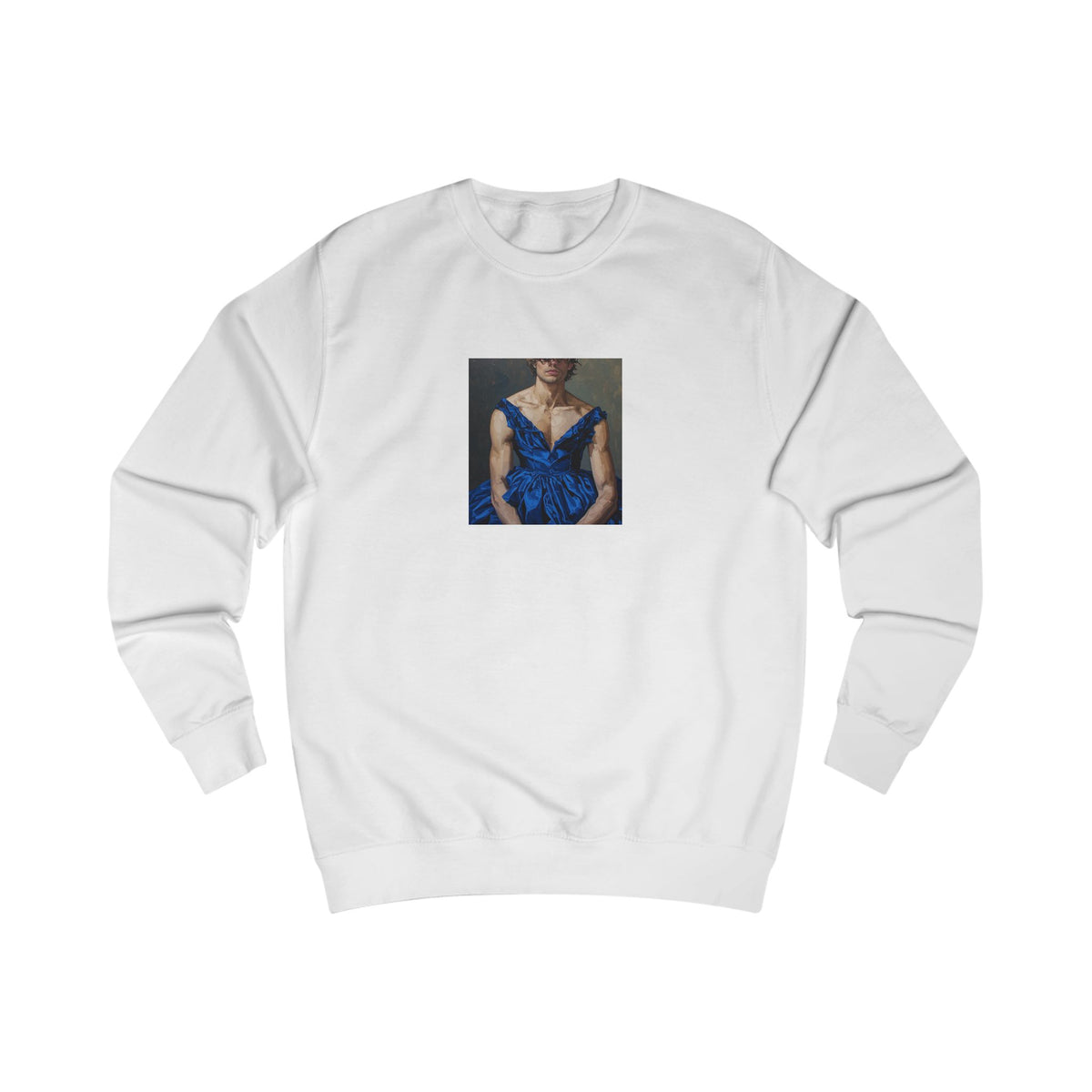 Man In Blue Dress Sweatshirt