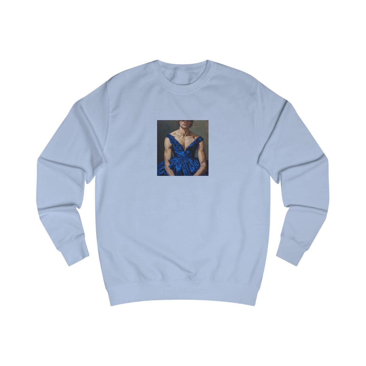 Man In Blue Dress Sweatshirt