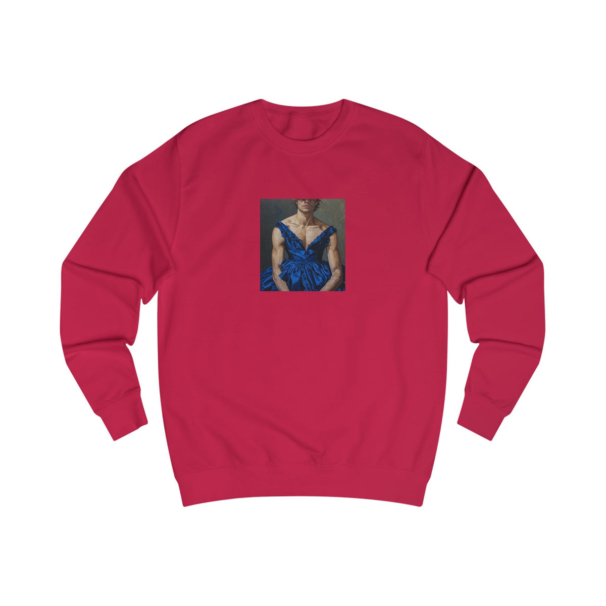 Man In Blue Dress Sweatshirt
