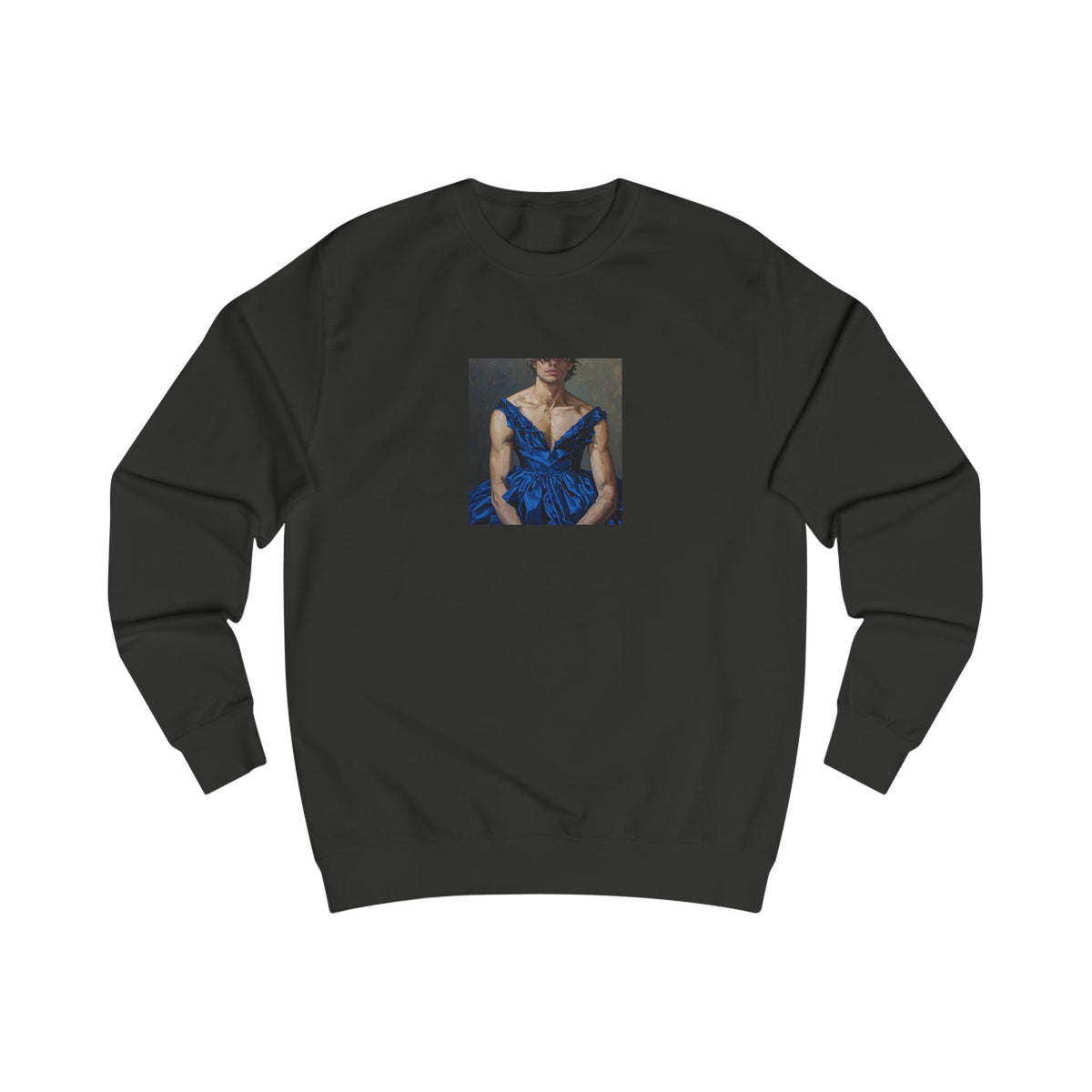 Man In Blue Dress Sweatshirt