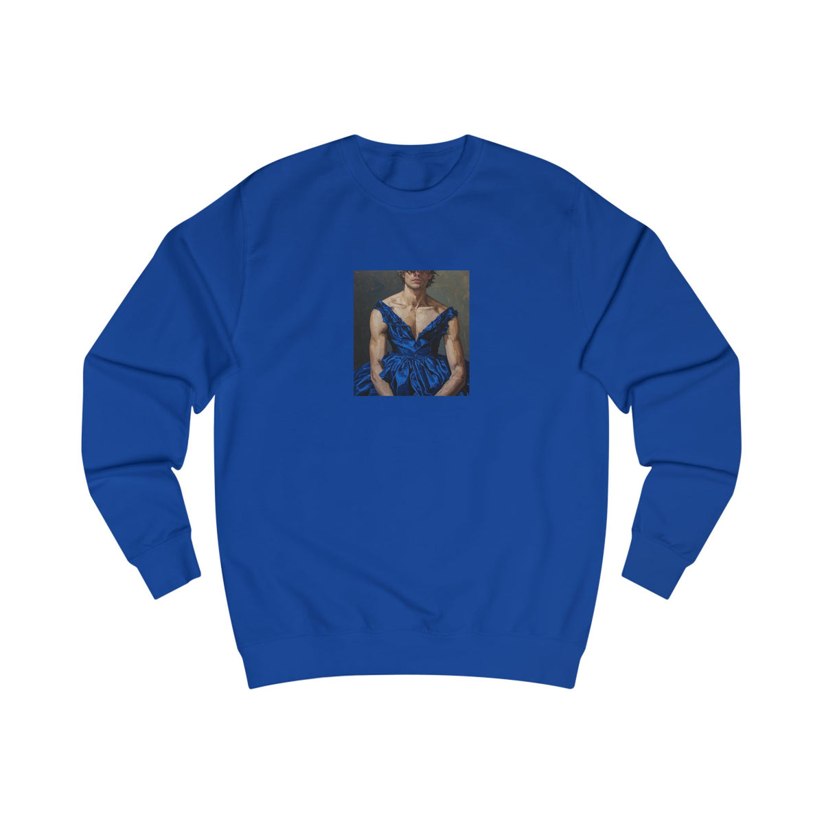 Man In Blue Dress Sweatshirt