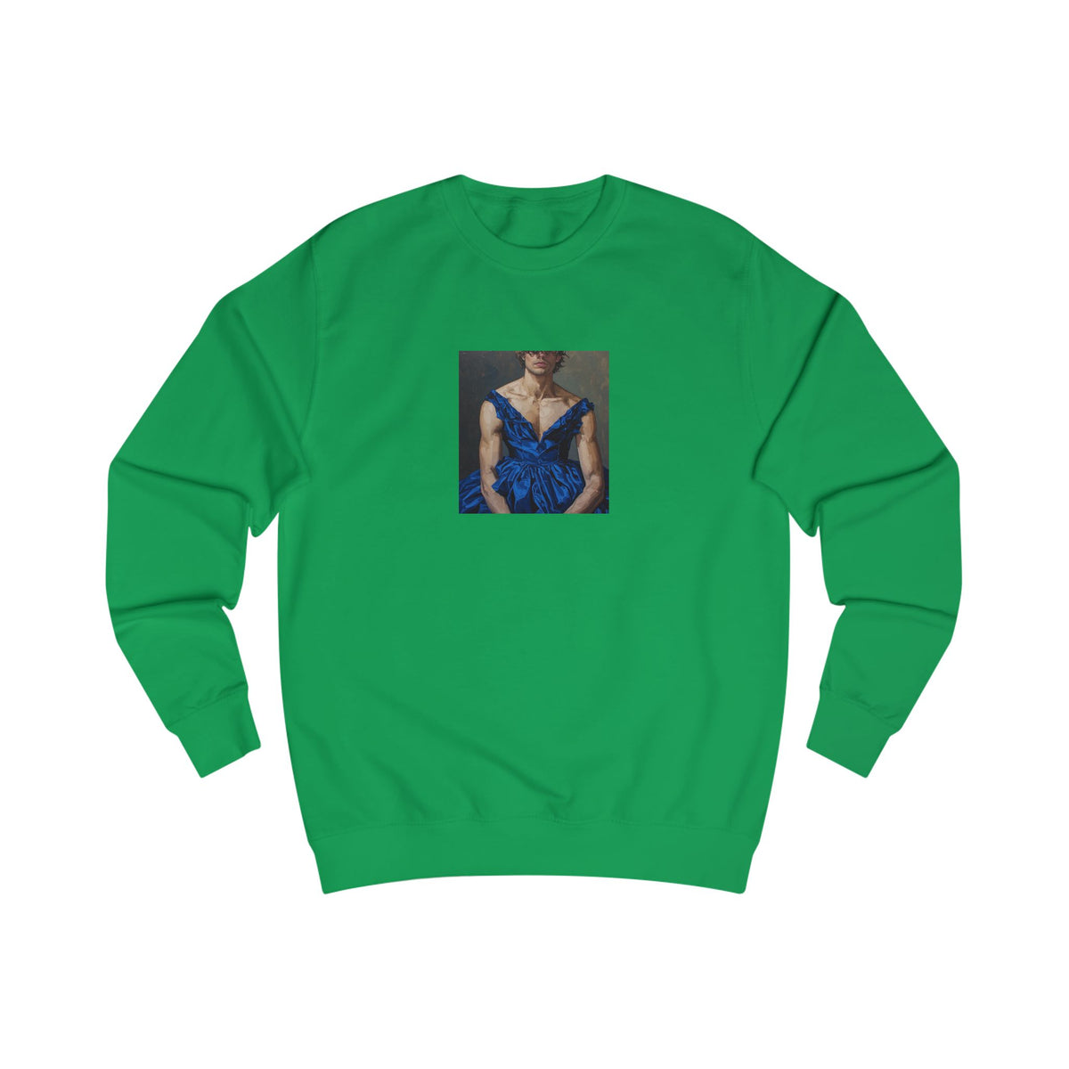 Man In Blue Dress Sweatshirt