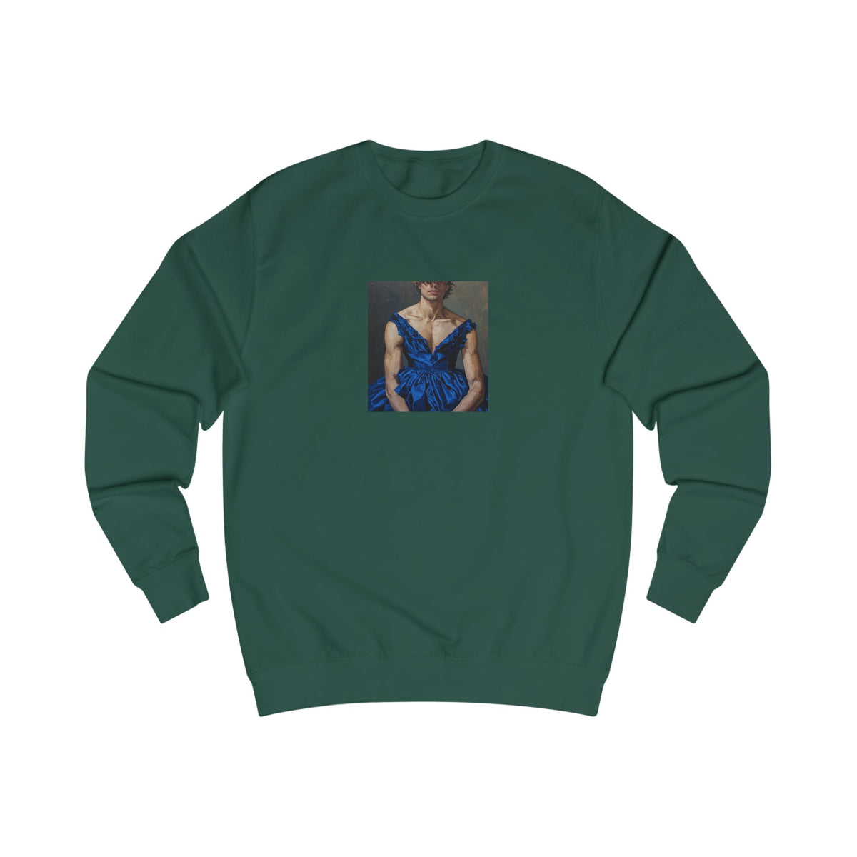 Man In Blue Dress Sweatshirt