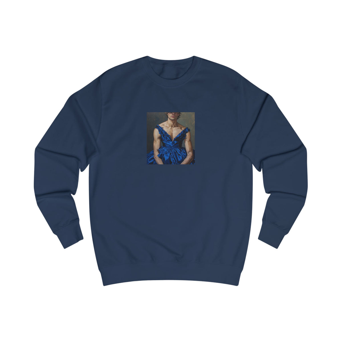 Man In Blue Dress Sweatshirt