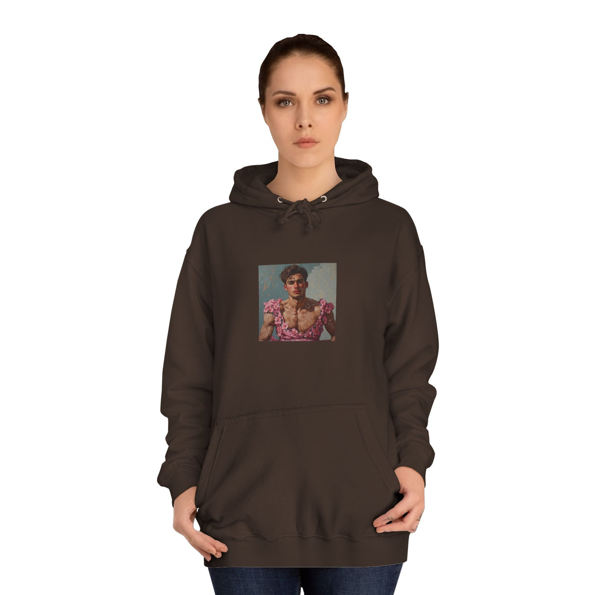 Man In Pink Dress Hoodie