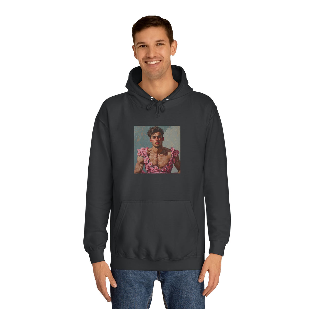 Man In Pink Dress Hoodie