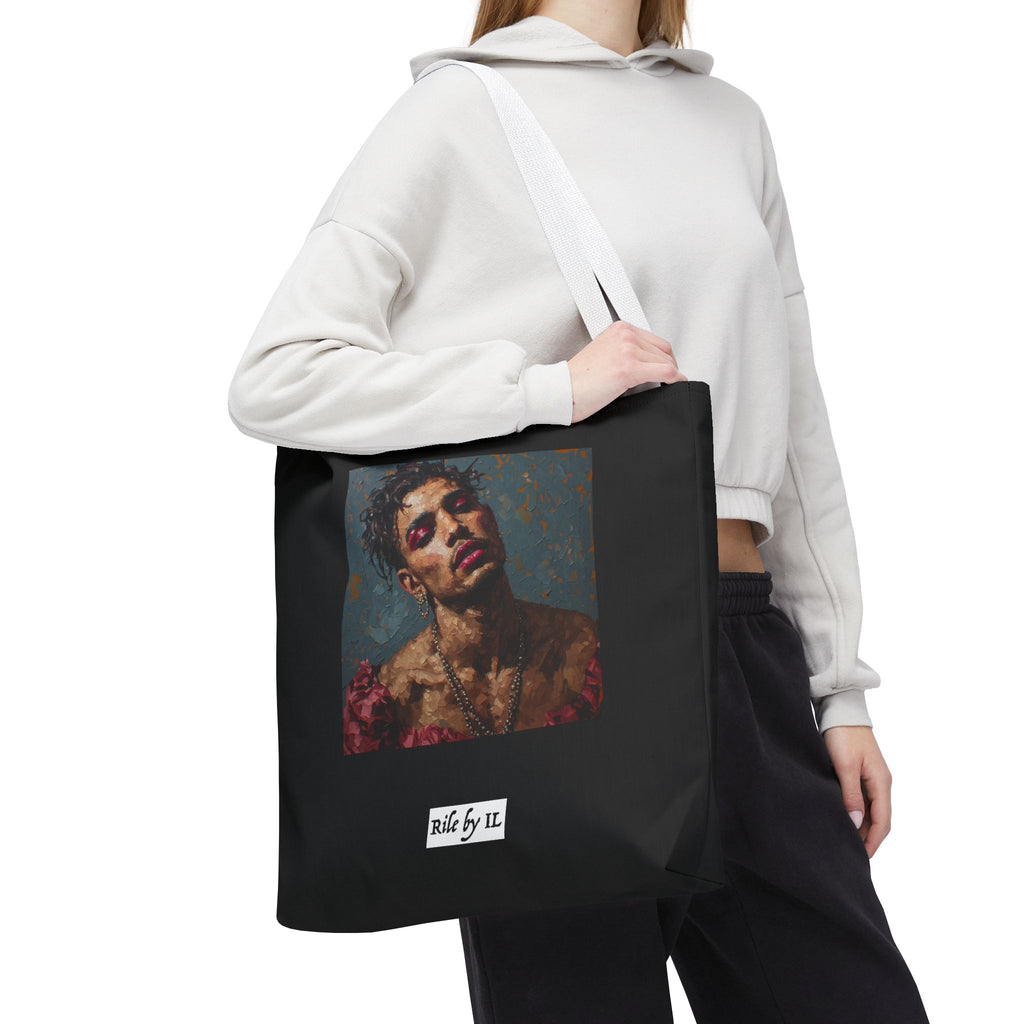 Man w/ Pink Eyeshadow Tote Bag
