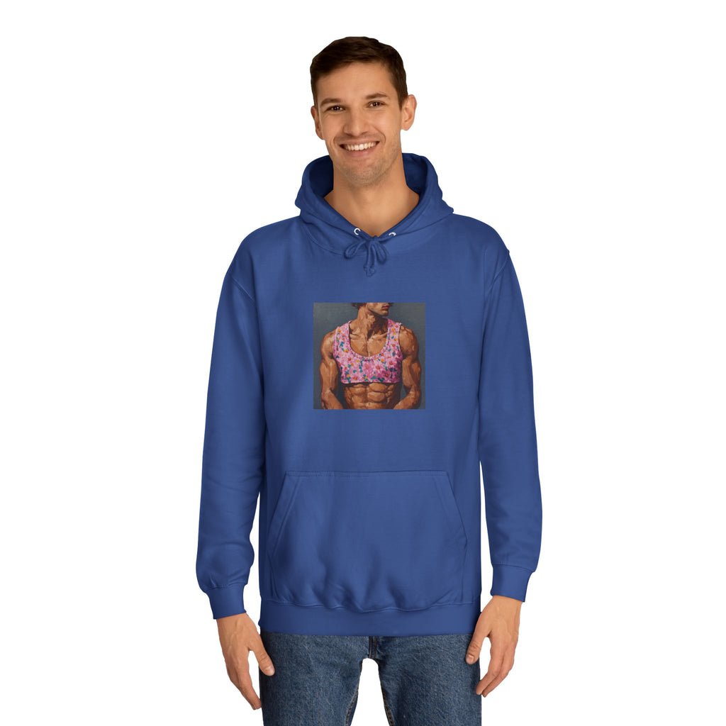 Man In Pink Crop Top Hoodie