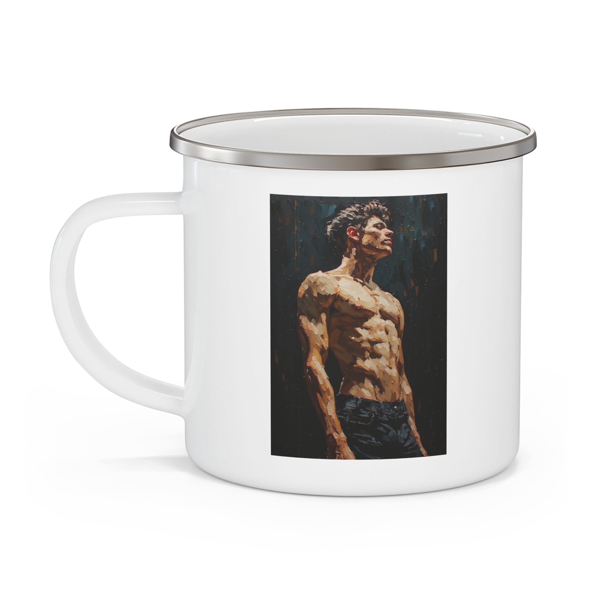 Beautiful Man Camping Enamel Cup