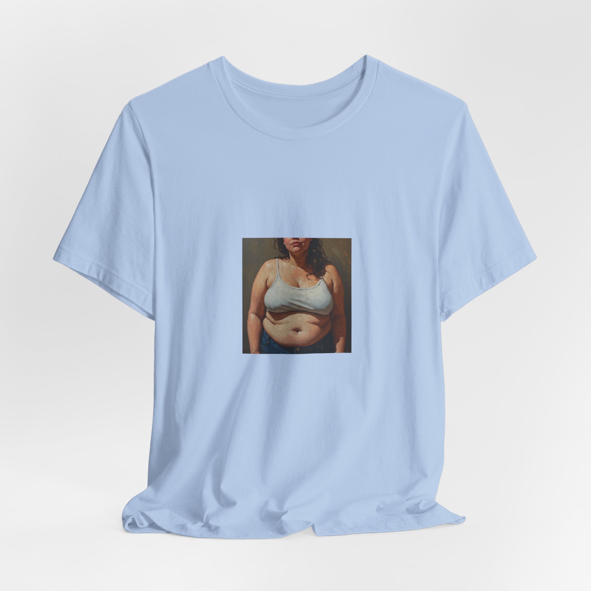 Woman In Jeans T-shirt