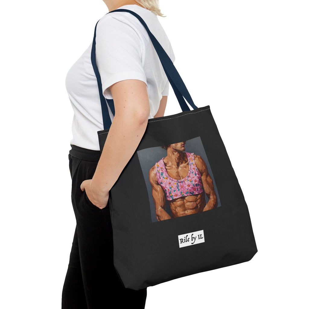 Man In Pink Crop Top Tote Bag