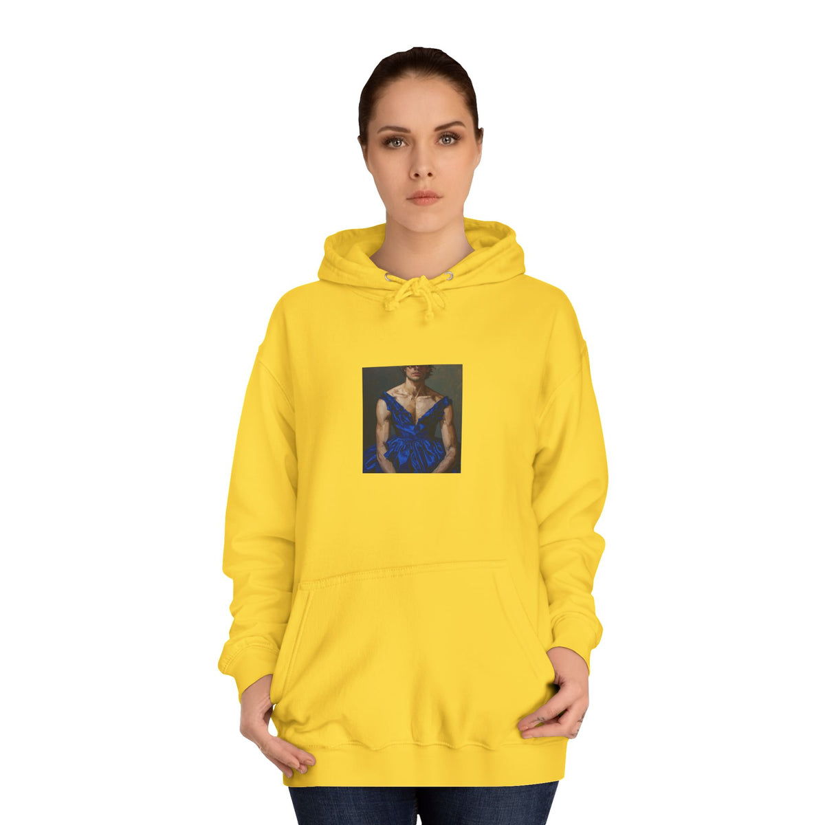 Man In Blue Dress Hoodie