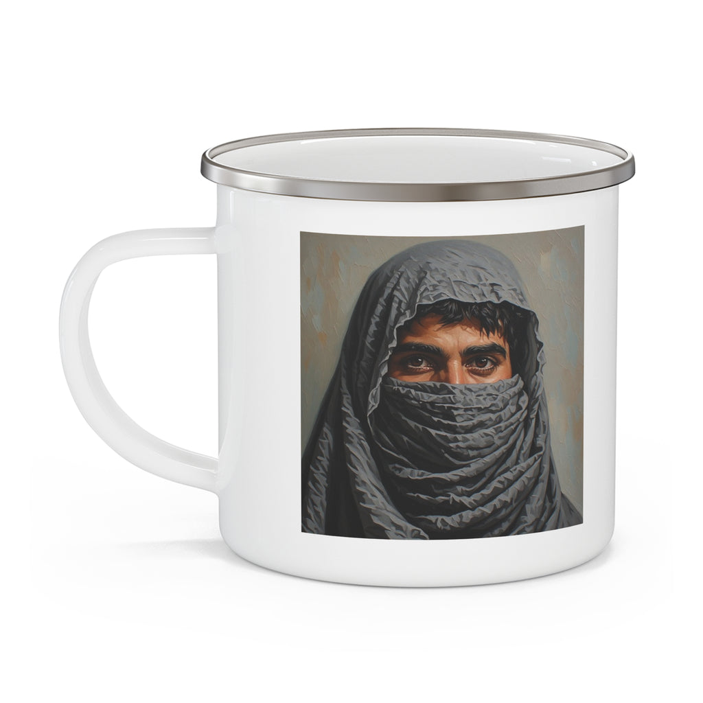 Veiled Man Camping Enamel Cup