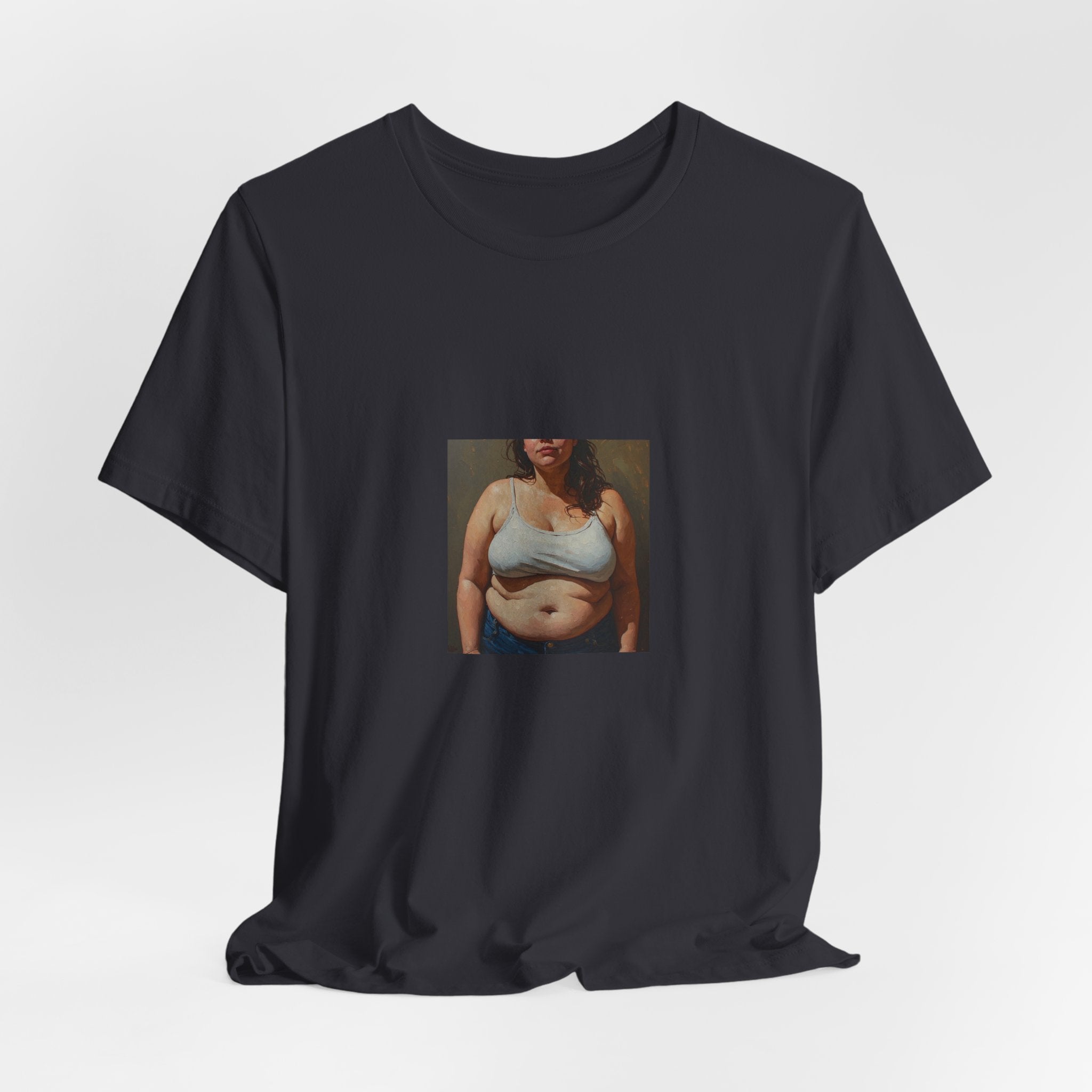Woman In Jeans T-shirt