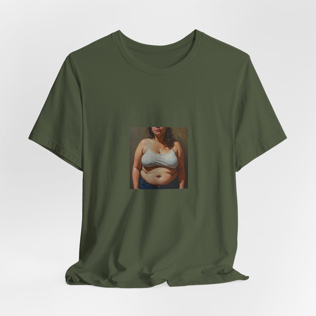 Woman In Jeans T-shirt