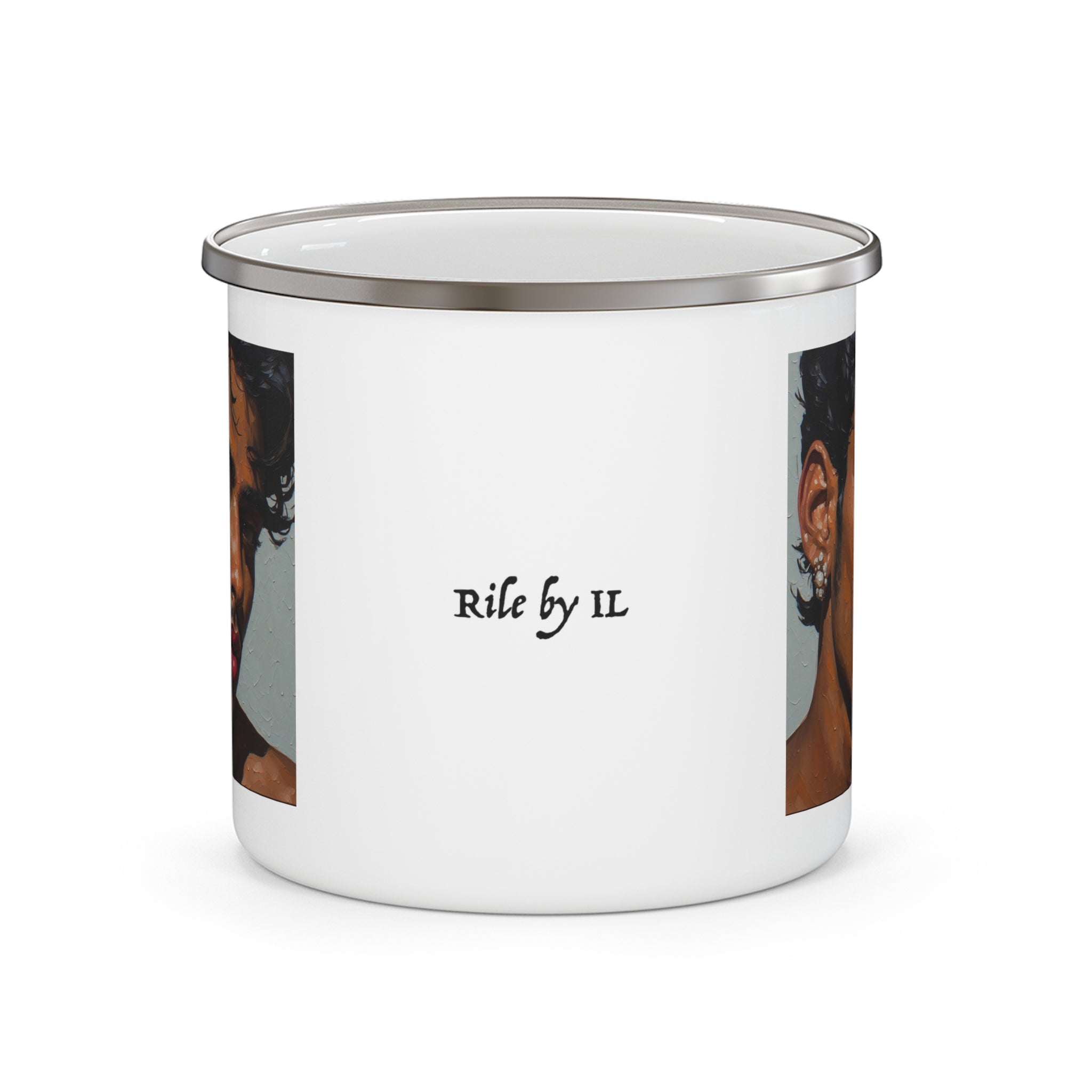 Man w/ Bijoux Camping Enamel Cup
