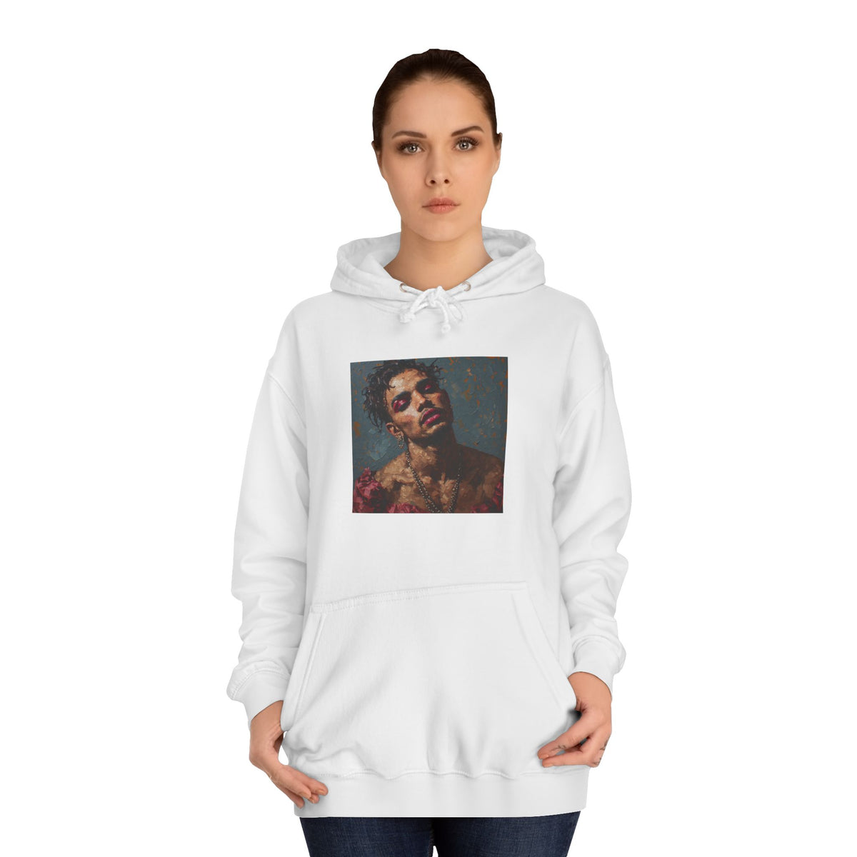 Man w/ Pink Eye Shadow Hoodie