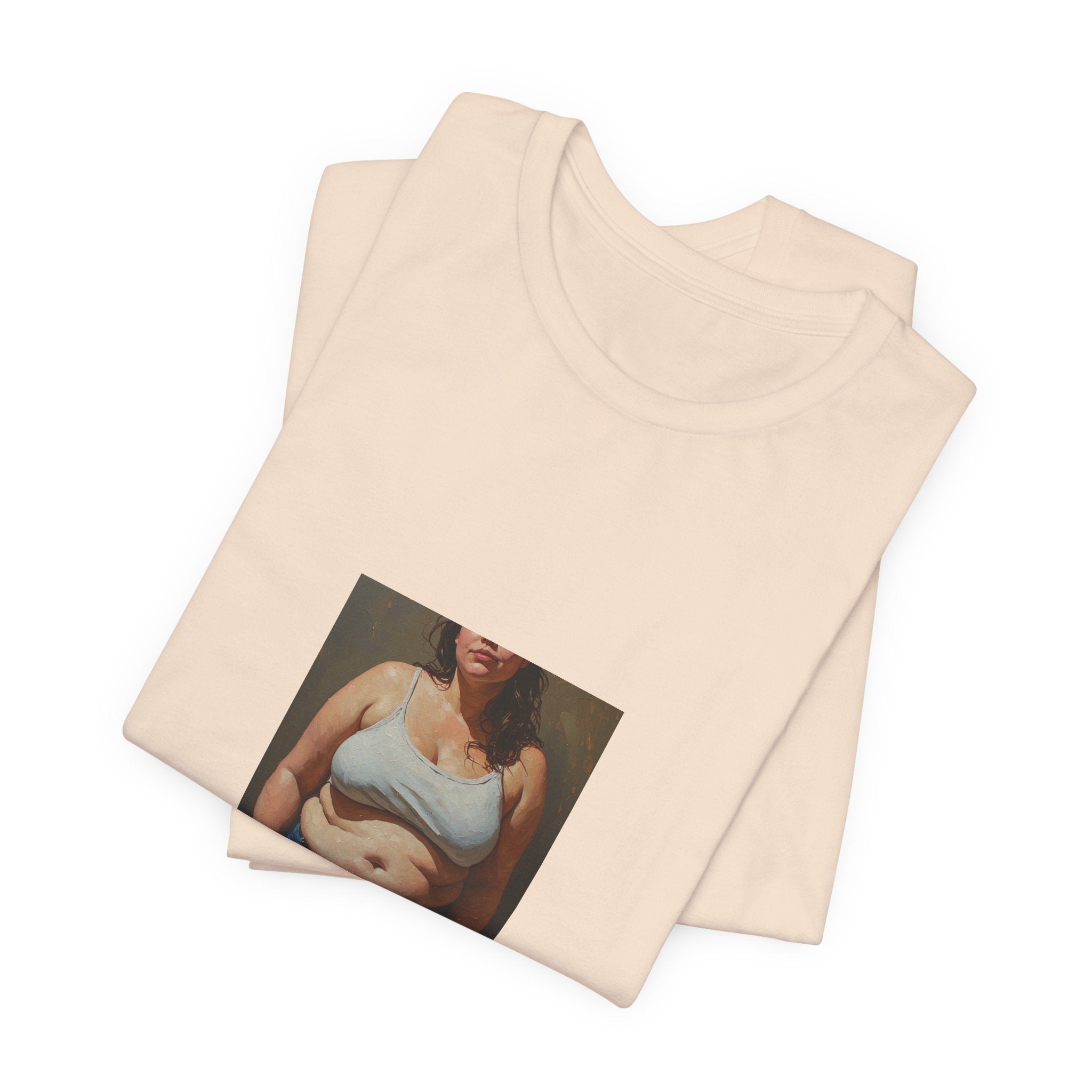 Woman In Jeans T-shirt