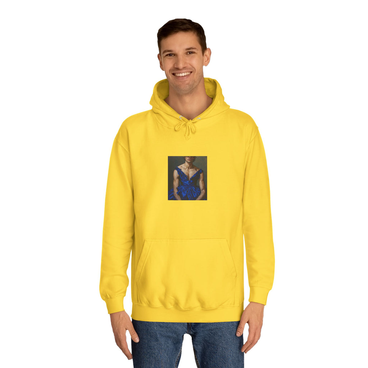 Man In Blue Dress Hoodie