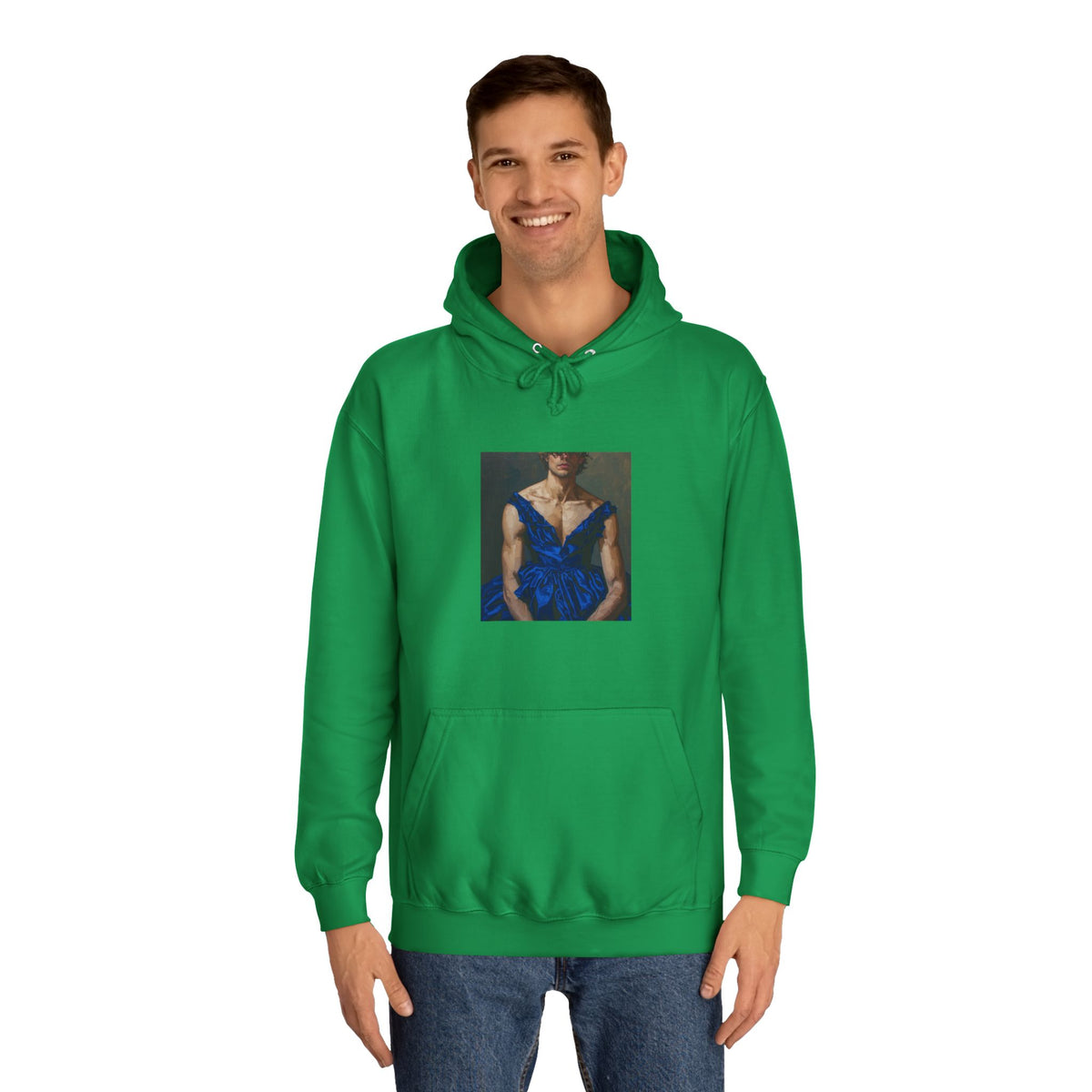 Man In Blue Dress Hoodie