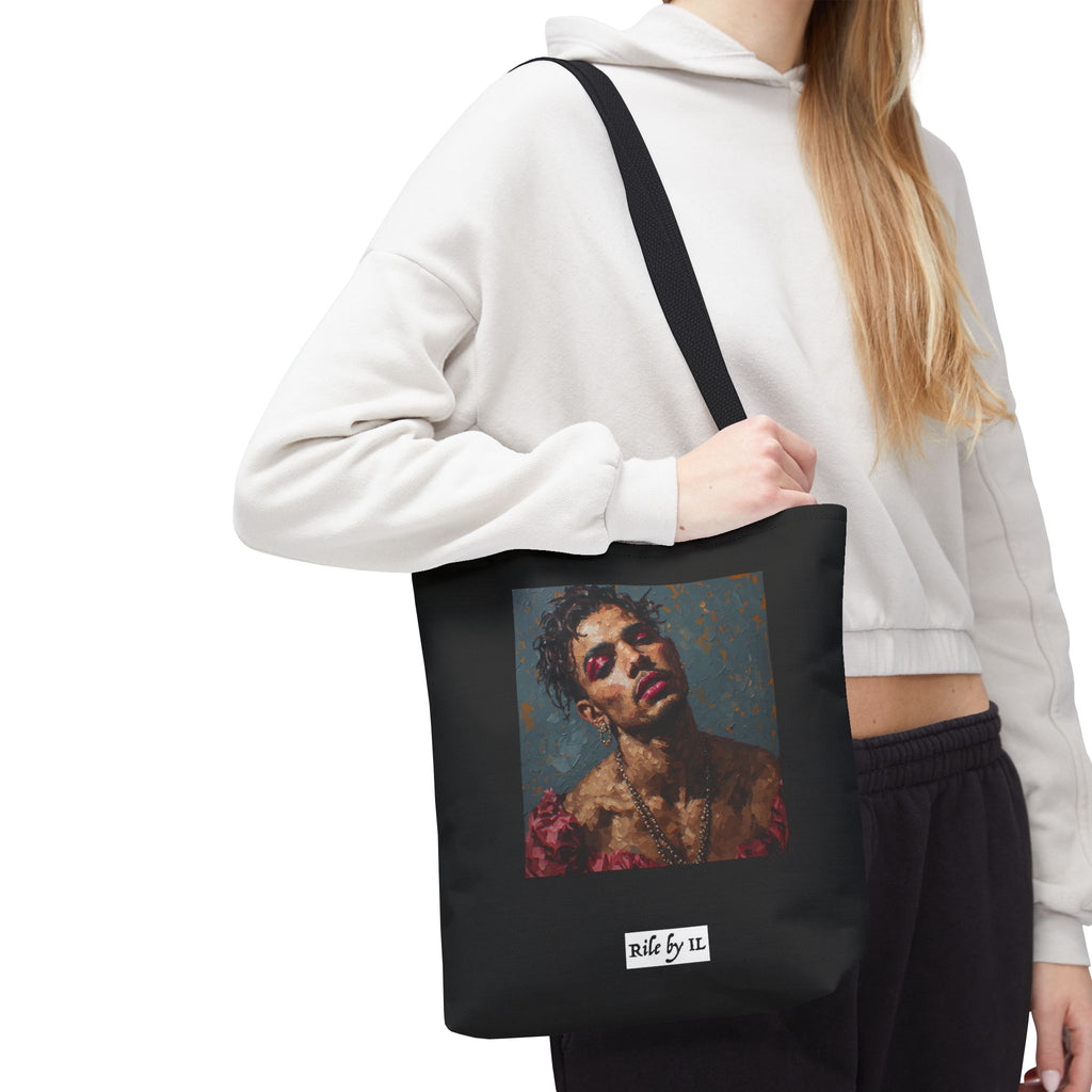 Man w/ Pink Eyeshadow Tote Bag