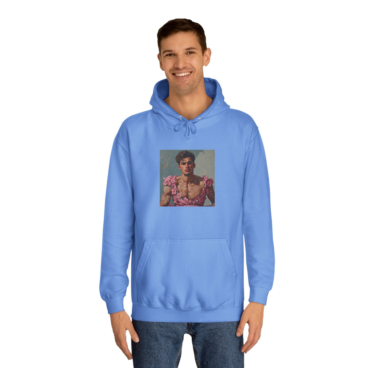 Man In Pink Dress Hoodie