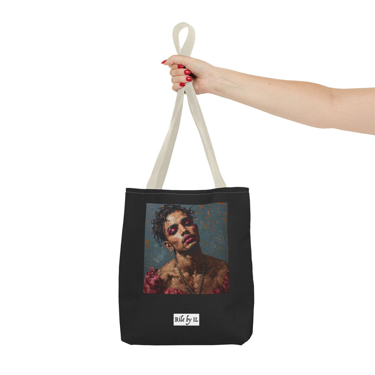 Man w/ Pink Eyeshadow Tote Bag