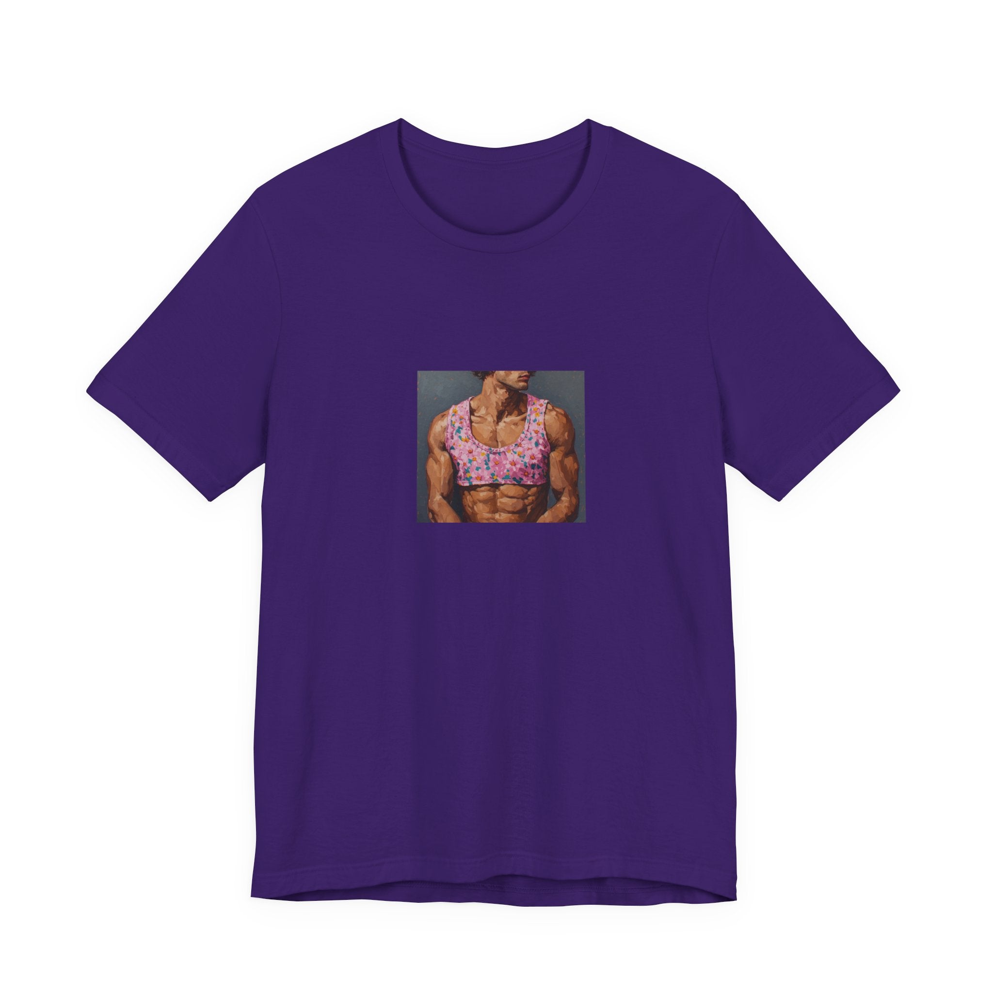 Pink Crop-Top Print T-shirt