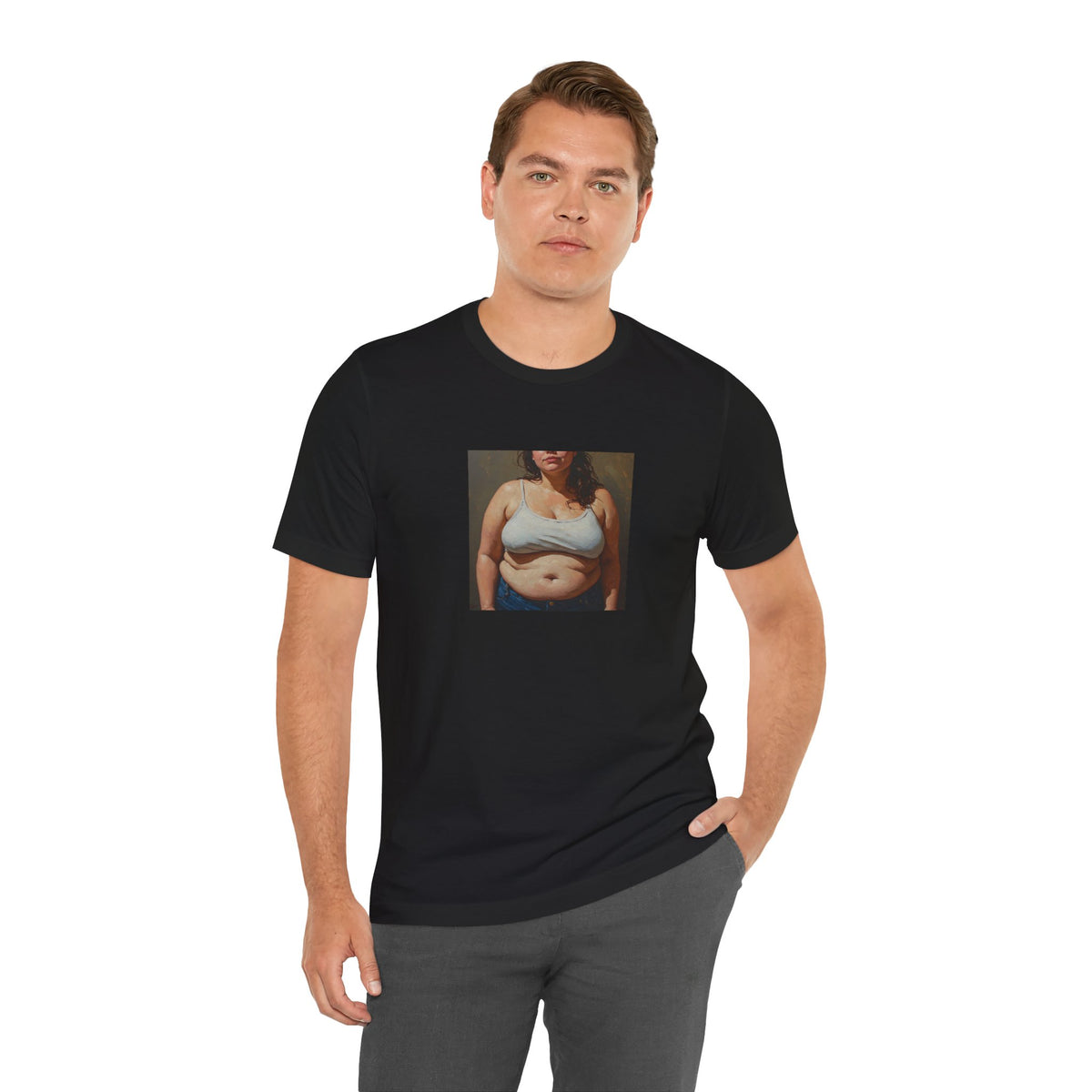 Woman In Jeans T-Shirt