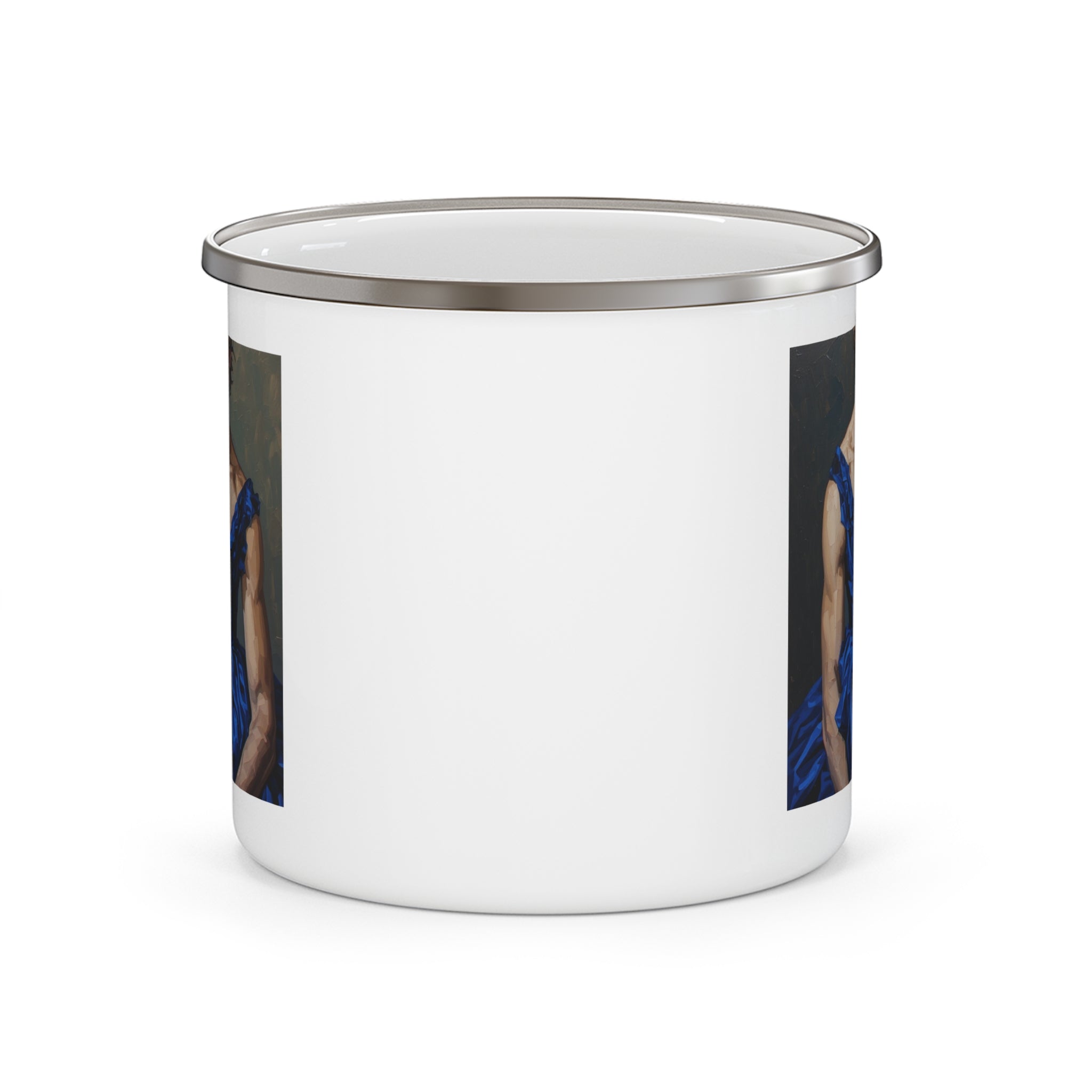 Man I Blue Dress Camping Enamel Cup