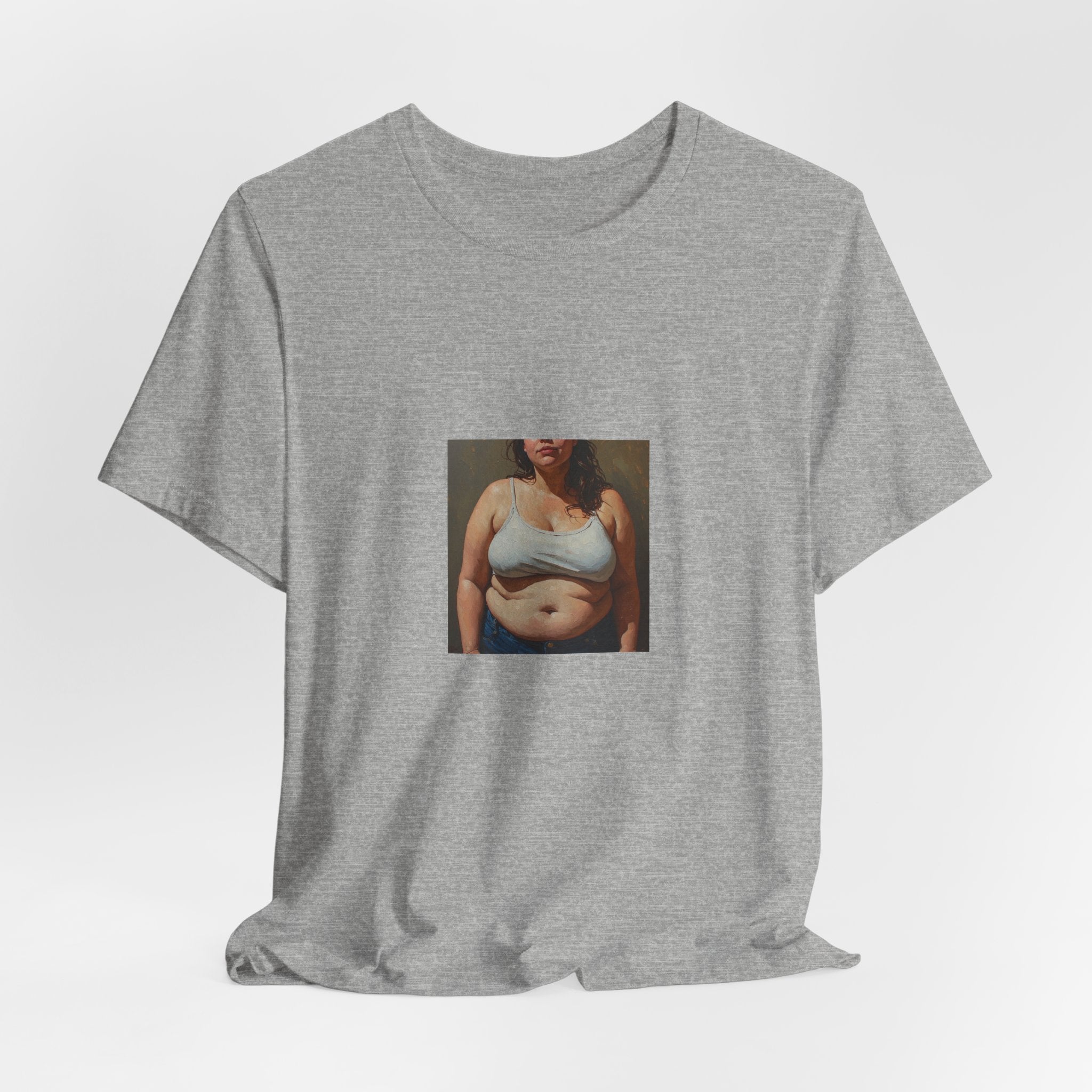 Woman In Jeans T-shirt