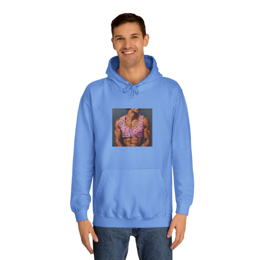 Man In Pink Crop Top Hoodie